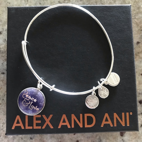 Alex and Ani Jewelry - Alex and Ani Peace Love bracelet (never worn)